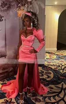 10 best sales Vestidos curtos com cauda removível - №6