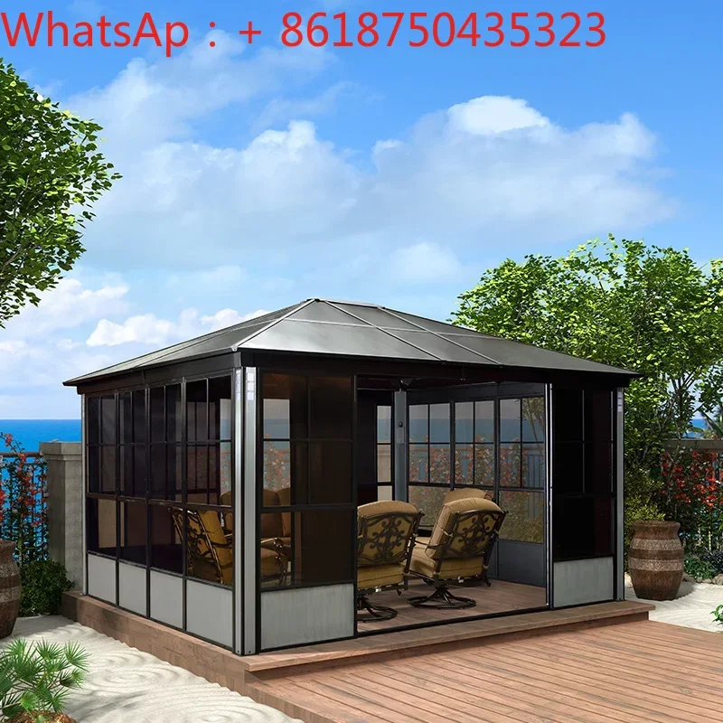 Custom outdoor sun room, pavilion, aluminum alloy courtyard, roof, simple house, residential villa, homestay, assembly house