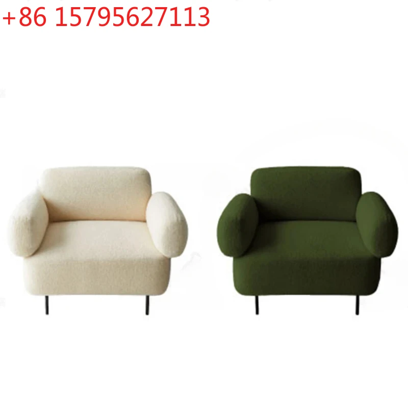 

Кресло для отдыха в гостиной в стиле французского ретро-шик, дизайнерское кресло-софа из овечьей шерсти