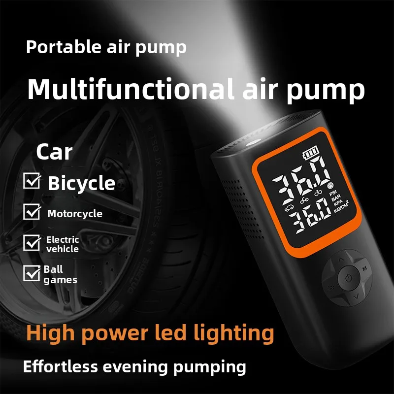 

Wireless Electric Portable Car Air Pump - Multifunctional Universal Tire Inflator