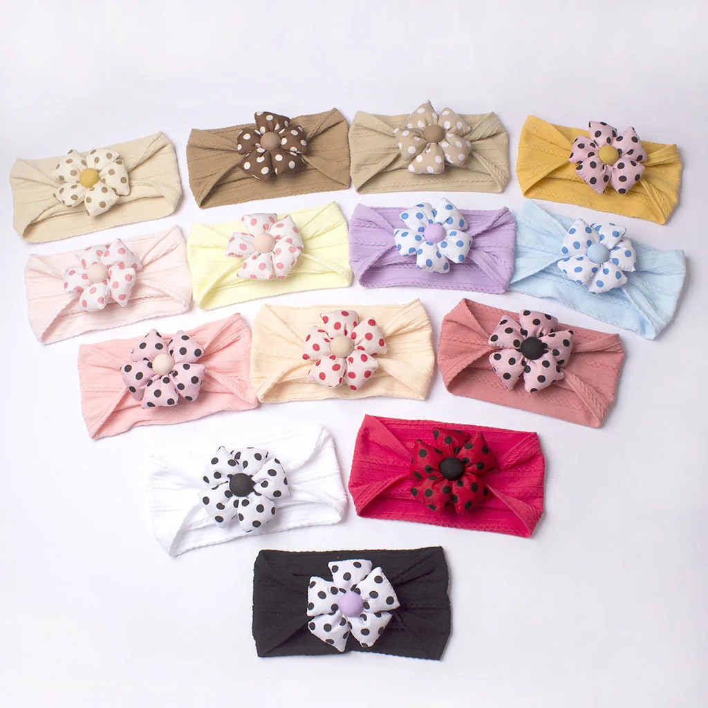 

Summer new baby hair band cute and comfortable baby wave flower baby hair band super cute children's hair accessories.