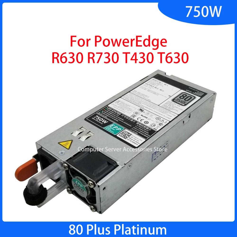 Original D750E-S7 Switching Power Supply for PowerEdge R630 R730 T430 T630 Server 750W EPP 80 Plus Platinum Power Supply 0KNHJV