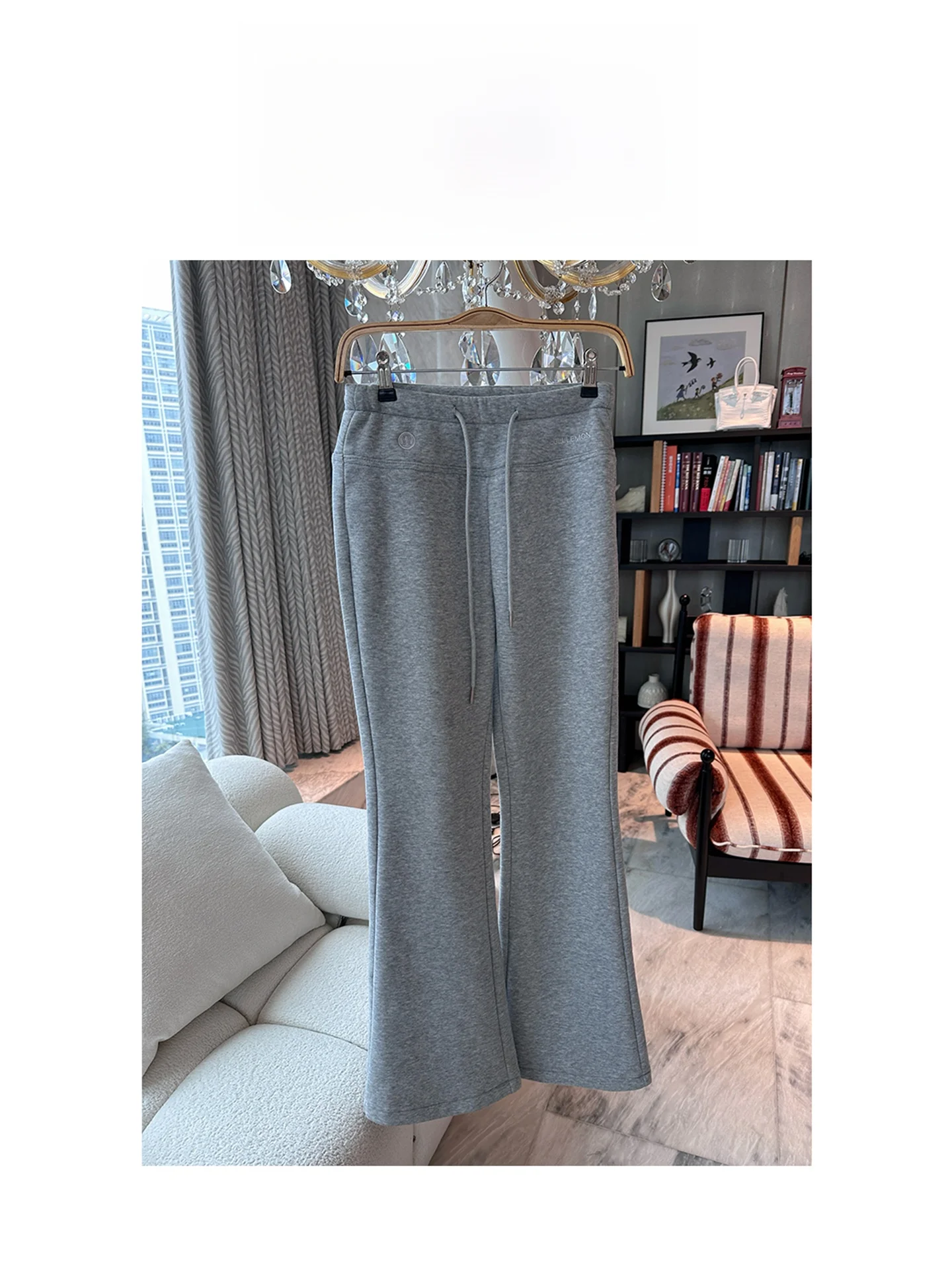 

Спортивные брюки с высокой талией и расклешенными штанинами, повседневные джоггеры с завязками, коллекция AZZHEN Winter Warm, женская премиальная модная одежда