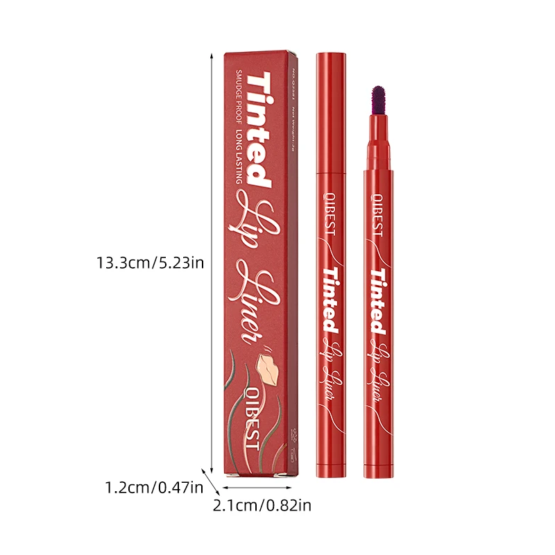 QIBEST 5 Colors Lipstick Lipliner Nude Matte Lip Liner Pen Non-Drying Waterproof Plumping Outline The Lips Contour Makeup Beauty