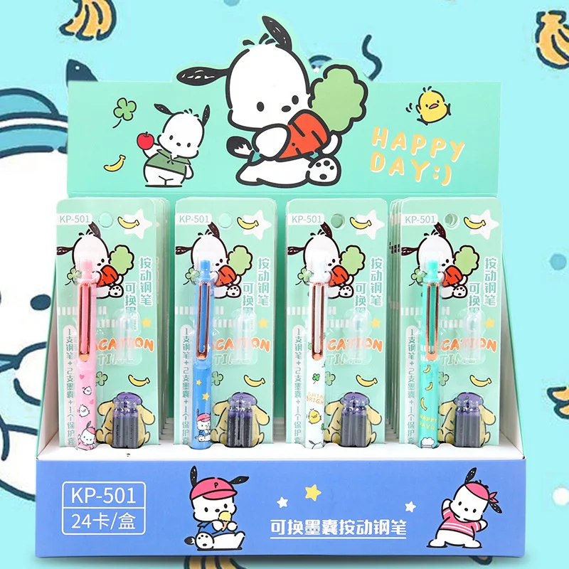 Pochacco Fountain Pen Set Cute Replaceable ink Signature Pens Stationery Gifts School Office Writing Supplies