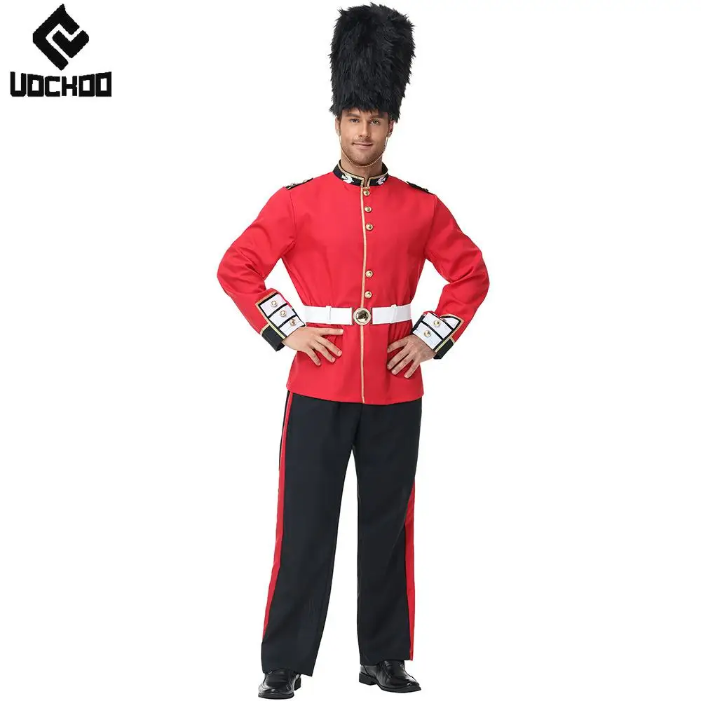 Carnival Costume Royal Guard Red Uniform Band Guard of Honor Cosplay Costume Adult Men Stage Suit Funny Festival Party Outfit