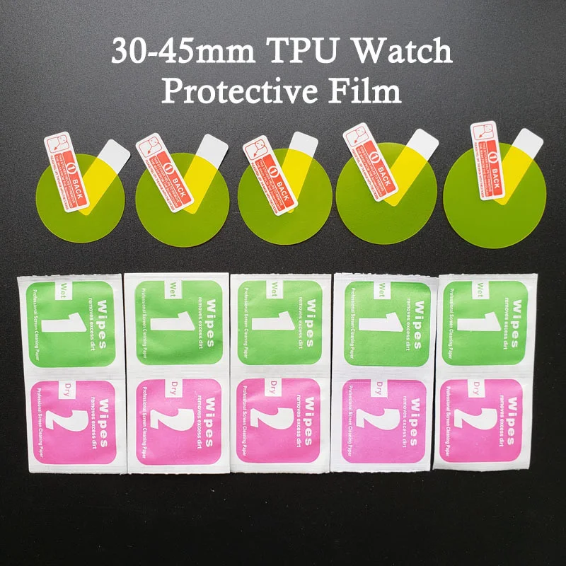 Hydrogel Film Watch Screen Protector Water-proof HD Soft Clear Film 29mm 30mm 31mm 32mm 33mm 34mm 35mm 36mm 37mm 38mm 39mm 40mm