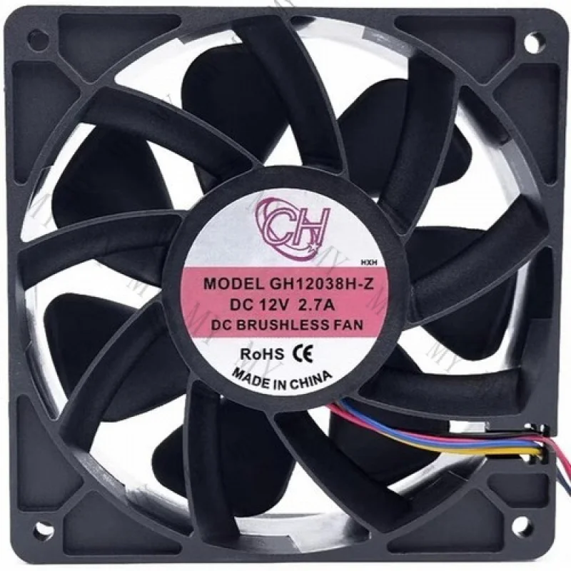 

TT FOR CH GH12038H-Z 12038 DC12V 2,7A 4-проводной охлаждающий вентилятор 12 см