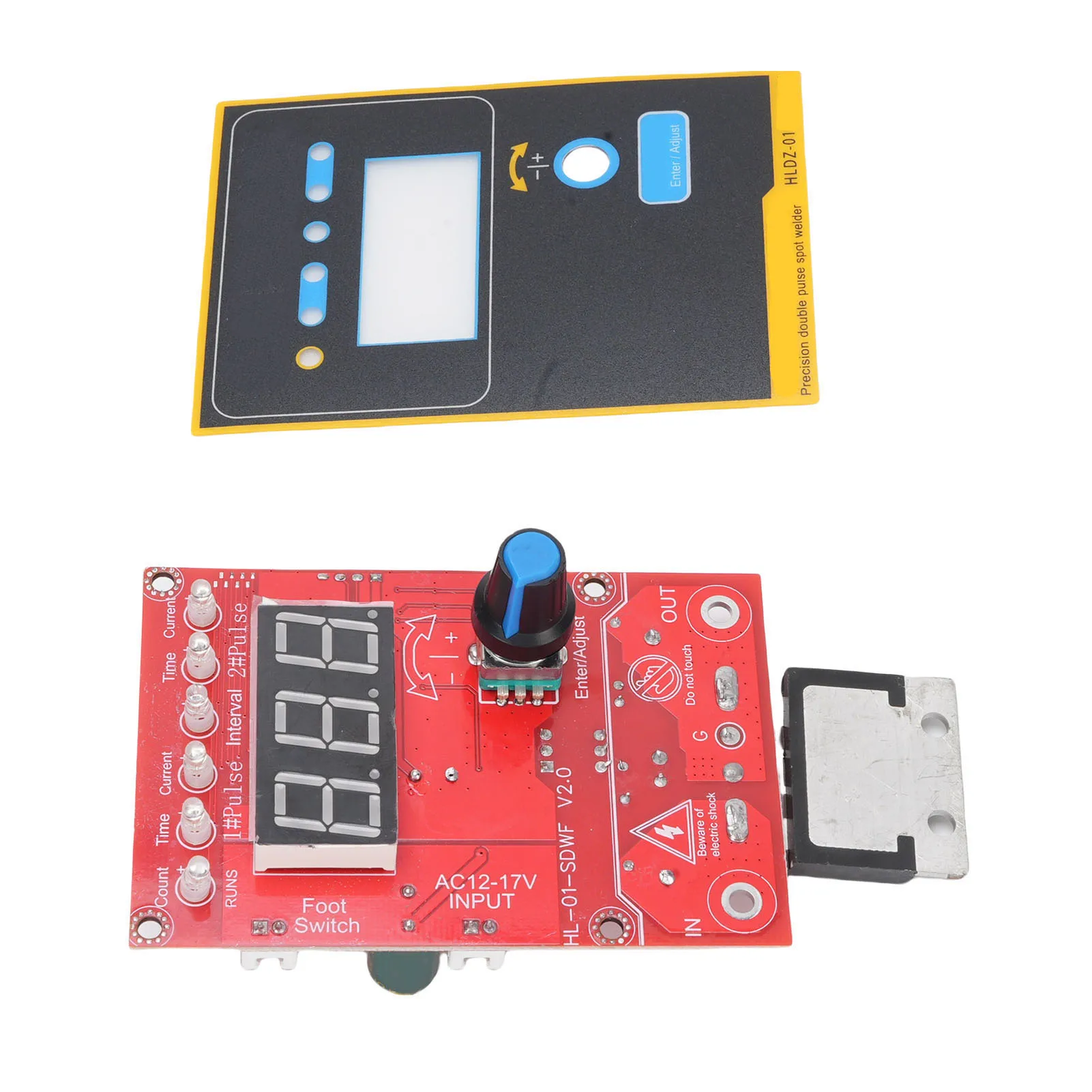 Spot Welder Control Board Prevent Shake Digital Display Spot Welding Module Time Current Control Multifunctional for Detection