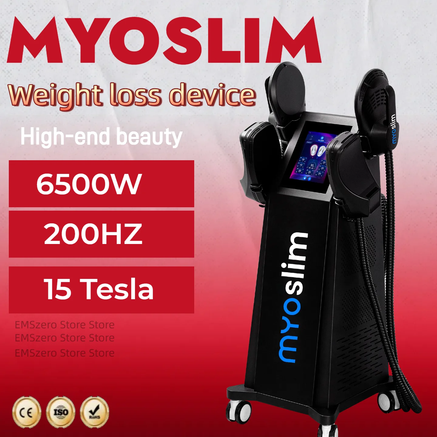 EMS Body Sculpt Machine RF Sculpting Muscle Stimulation Burning Fat 6500W Slimming Weight Loss Equipment MYOslim HI-EMT EMSzero