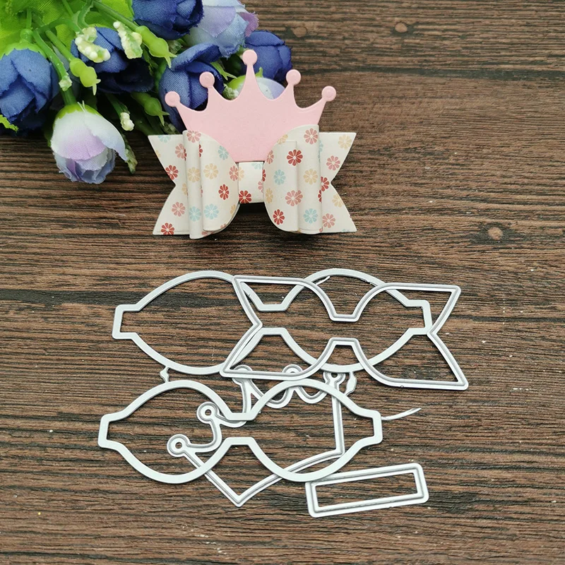 AOKEDIY korona Bowknot metalu wykrojniki szablony dla DIY Scrapbooking dekoracyjne wytłaczanie rzemieślnicze szablon sztancowanie