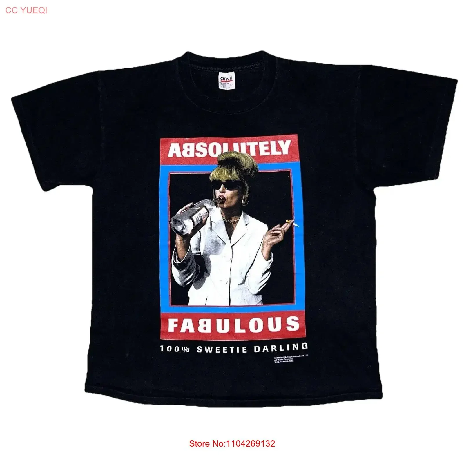 Vintage 1995 Absolutely Fabulous Sweetie Darling TV Show T Shirt Size Large vintage Washed fashion Stylish Casual