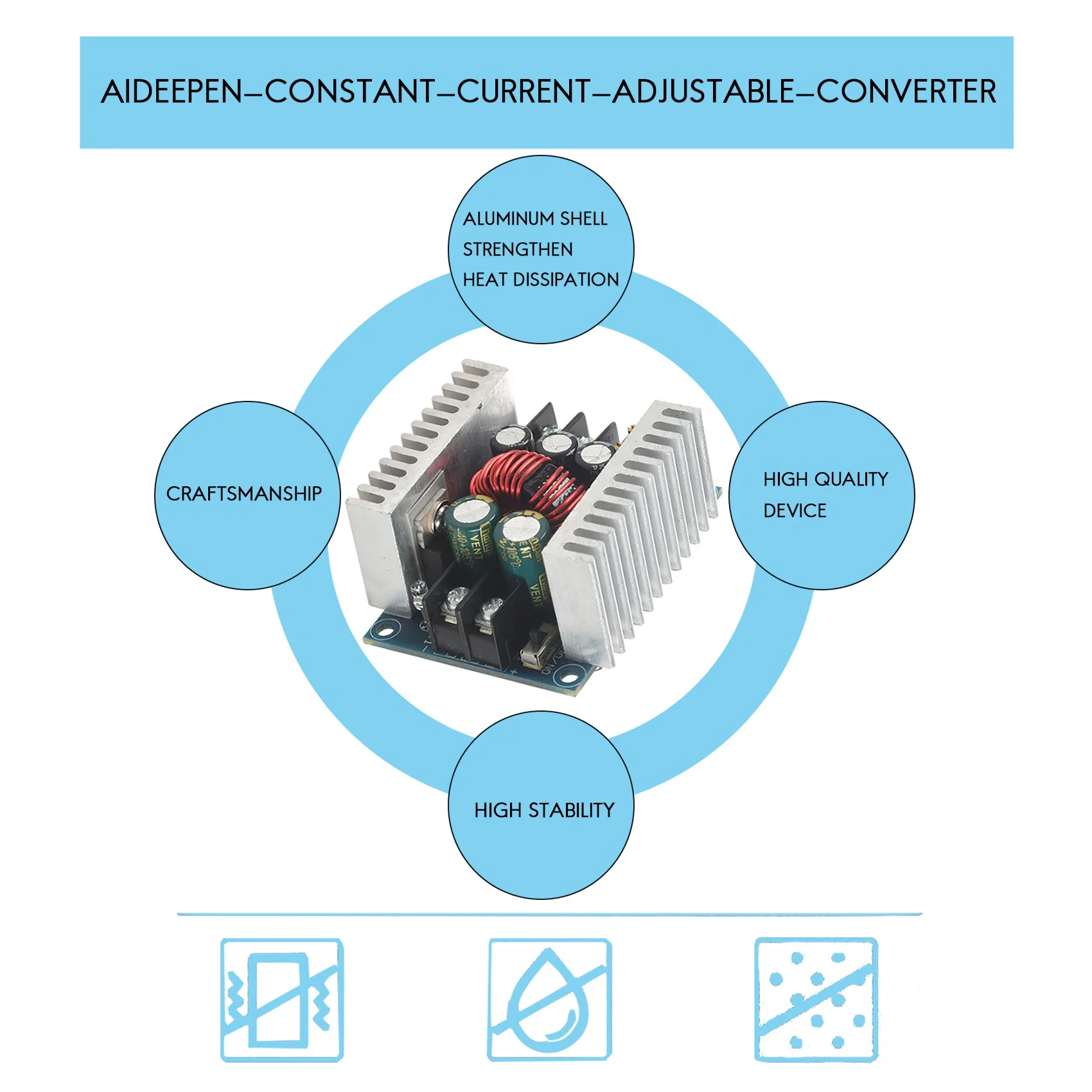 

AA63 HOT 300W 20A DC Buck Module Constant Current Adjustable Step-Down Converter Voltage