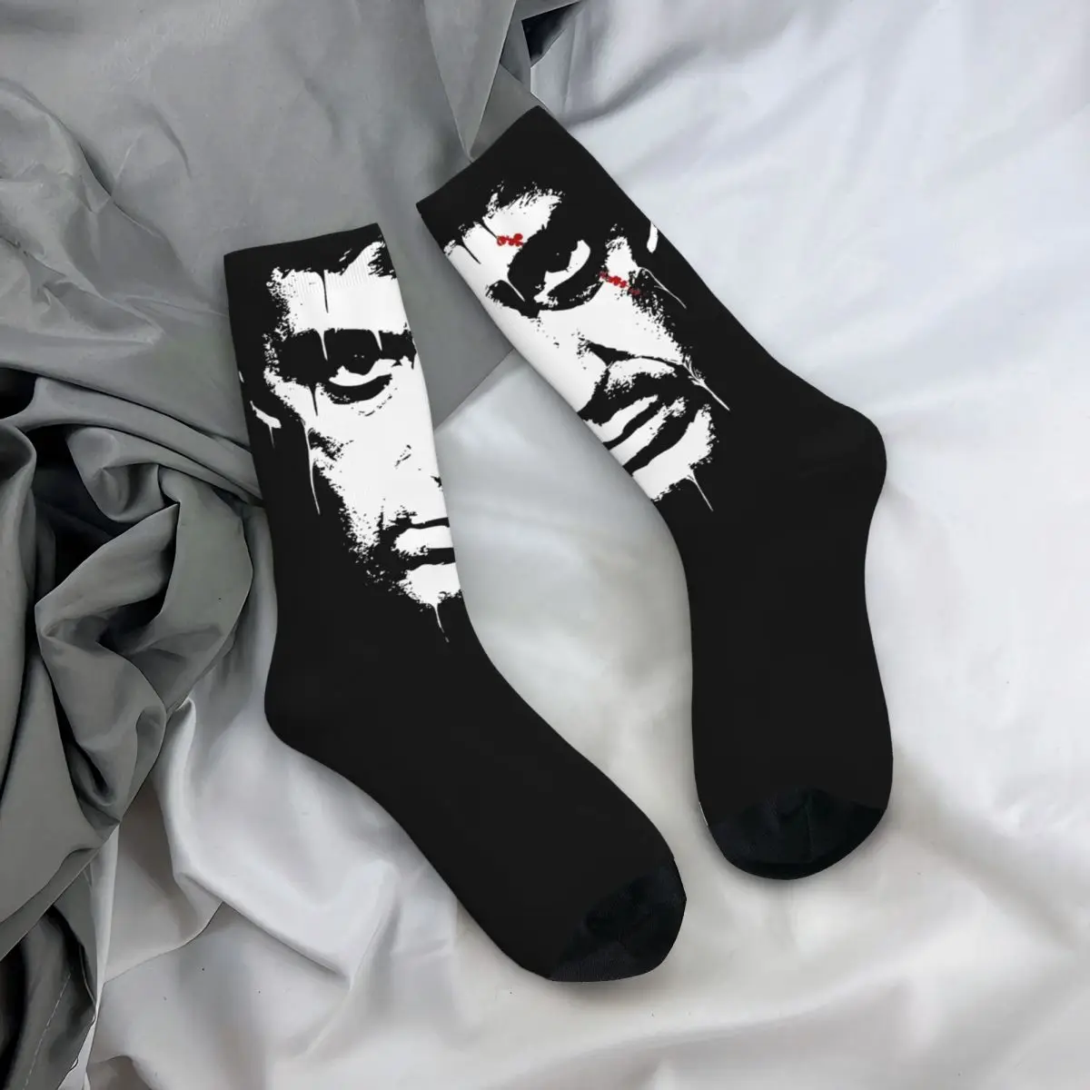 Scarface Movie Tony Montana Merch Crew Socks Sweat Absorbing Vintage Skateboard Middle Tube Socks Cute for Women Men Best Gifts