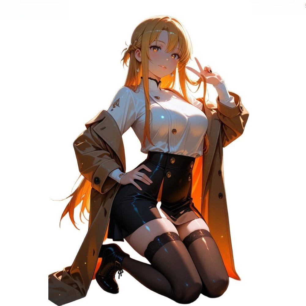 Anime Goddess Character Vinyl Decal Waterproof Sunproof Sticker for Car Motorcycle Electric Scooter Exterior Decor