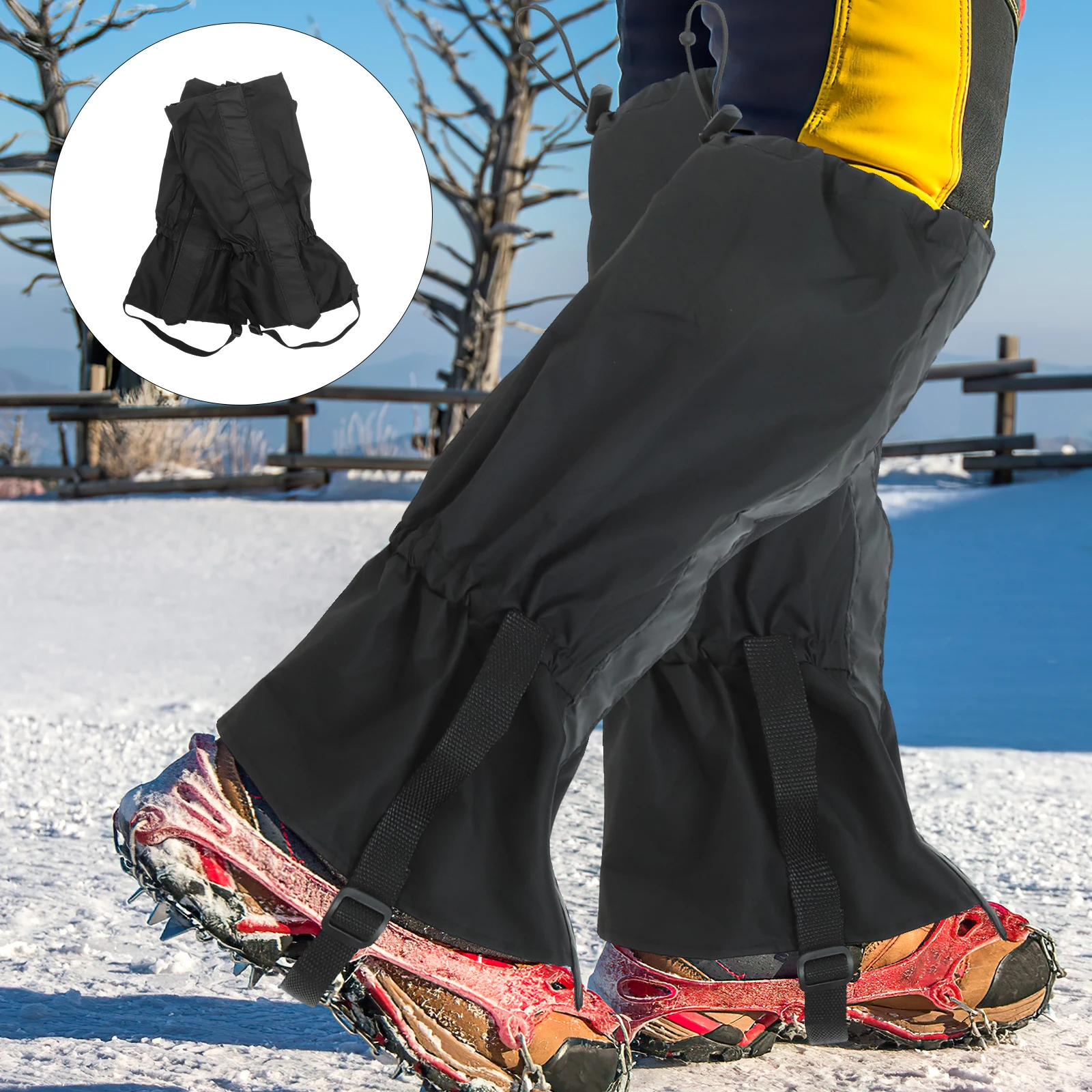 

1 Pair Waterproof Hiking Outdoor Leg For Men Durable Snow Calf Covers Boot Gaiters Camping Mountain Climbing Gaiters Unisex