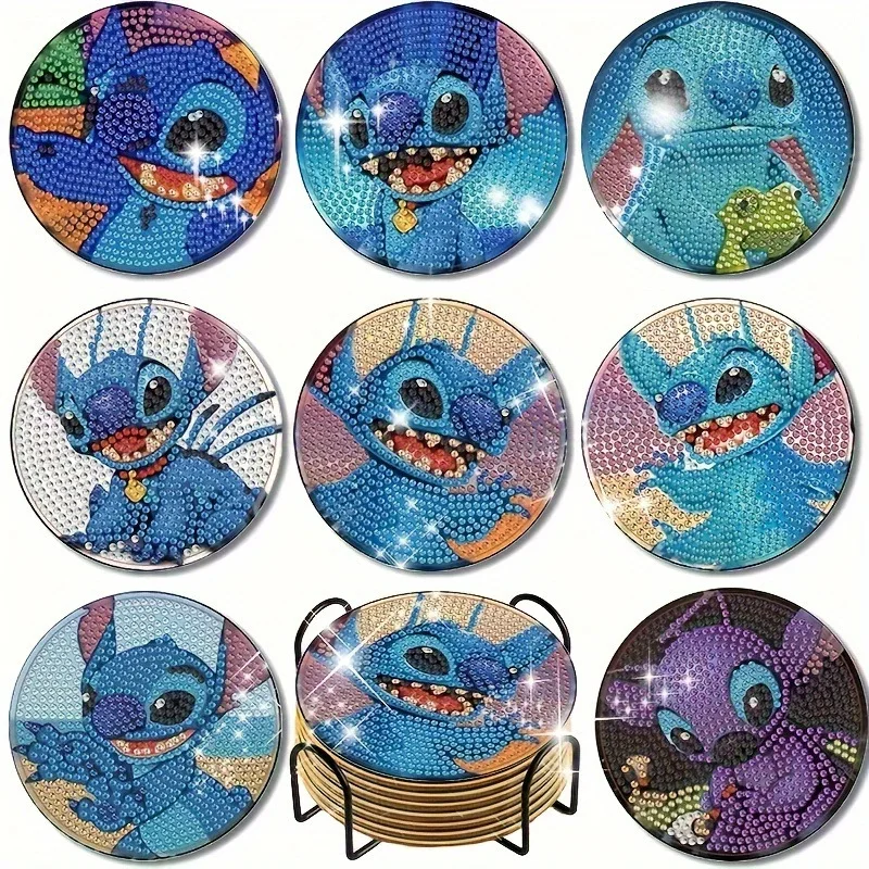 

Hot Selling Cartoon Character Diamond Painting Coasters with Holder, DIY Cute Souvenirs & New Arrival Creative Home Souvenirs