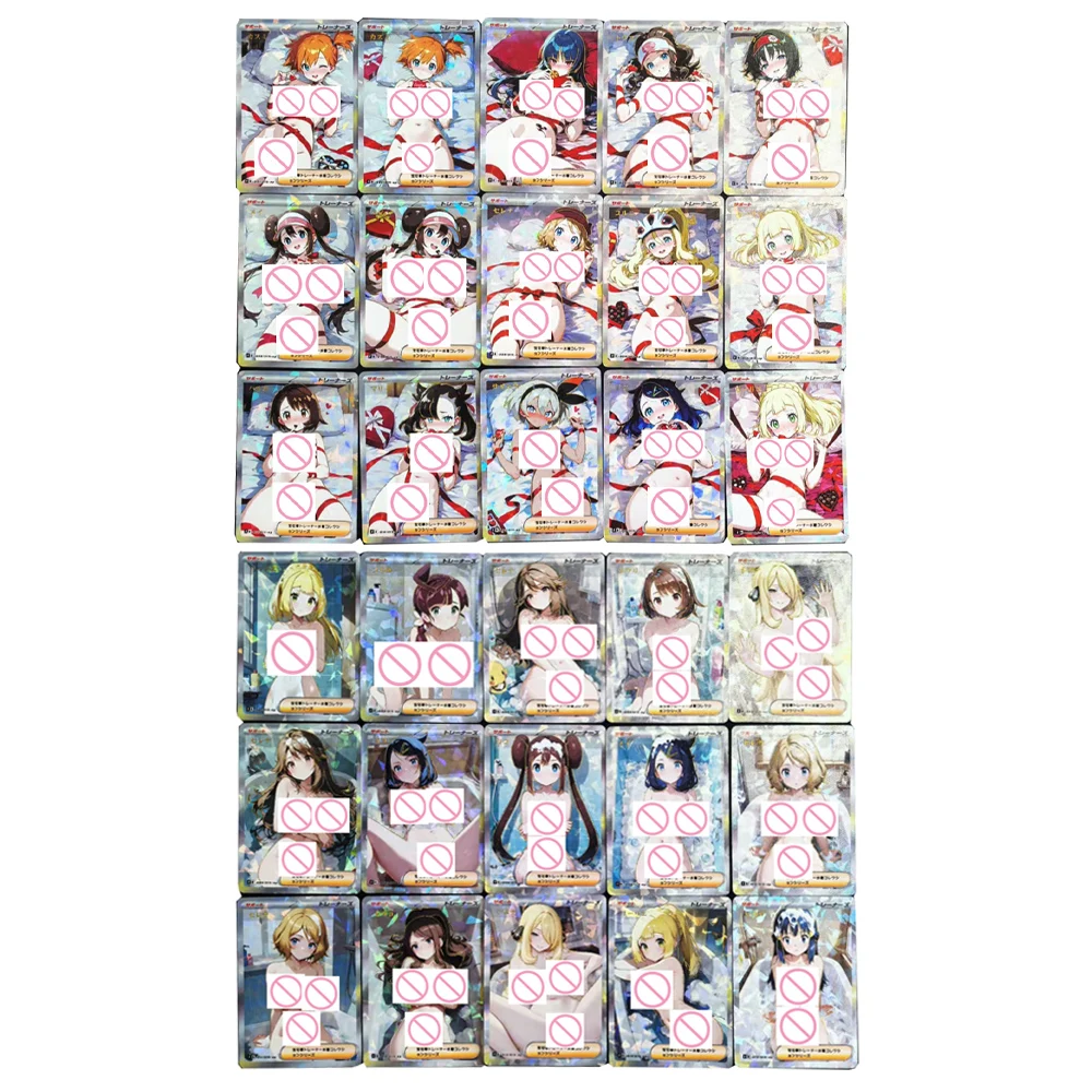 

15 шт./компл. Diy Self Made Ptcg Trainer Rosa Marnie Cute Collection Card Color Flash Ptcg Trainer Cynthia Misty Anime Card Подарочная игрушка