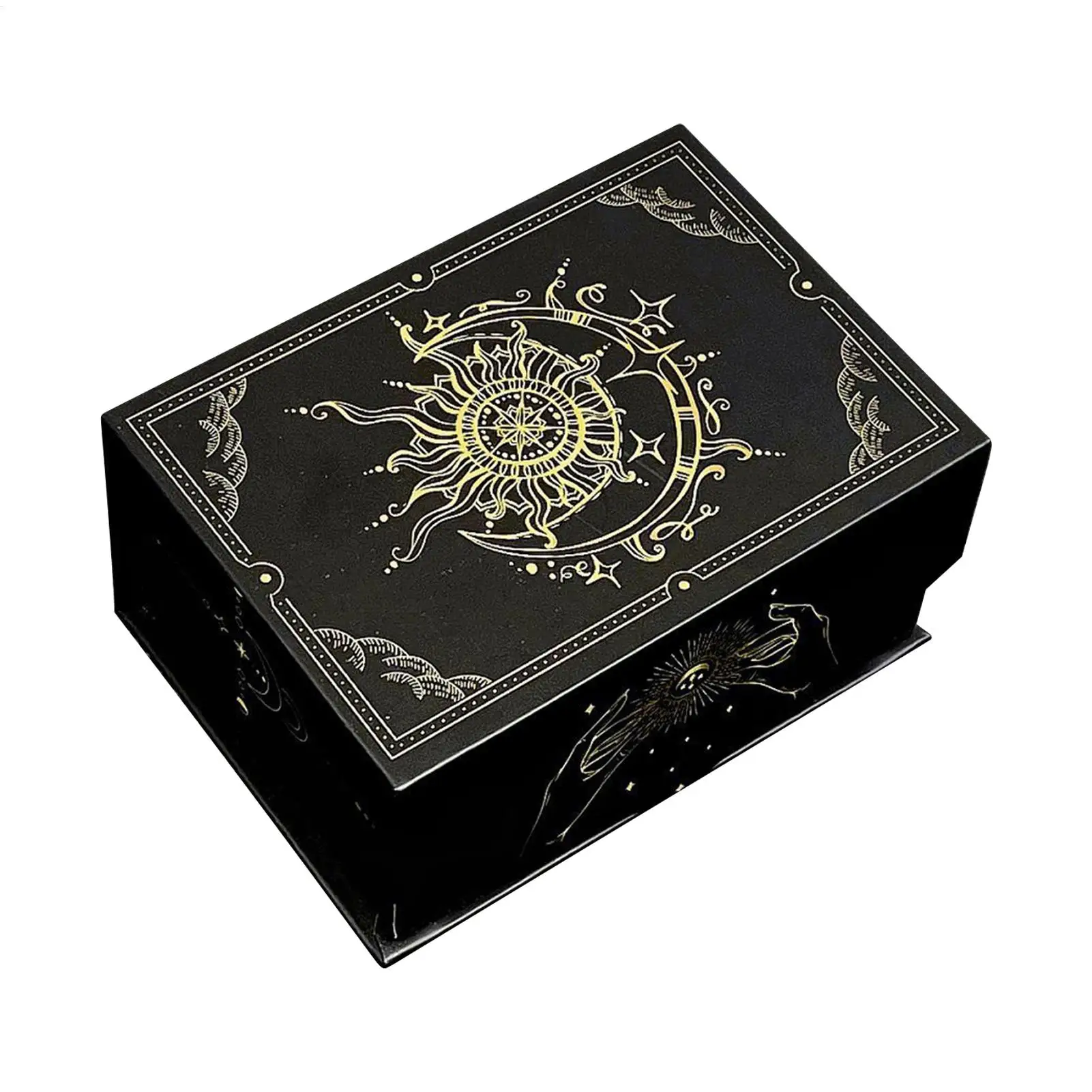 Magnetic Lid Tarot Card Box, Portable Lightweight Storage Organizer for Oracle/Playing Cards, Jewelry Keepsakes, Home Display