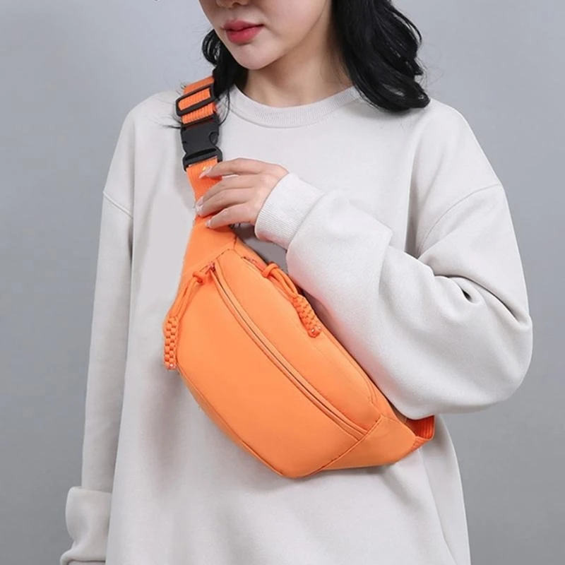 02DF Adjustable Waist Bag Chest Bag Small Crossbody Bag Trend Belt Bag Phone Case Waist Pack for Running Jogging Hiking