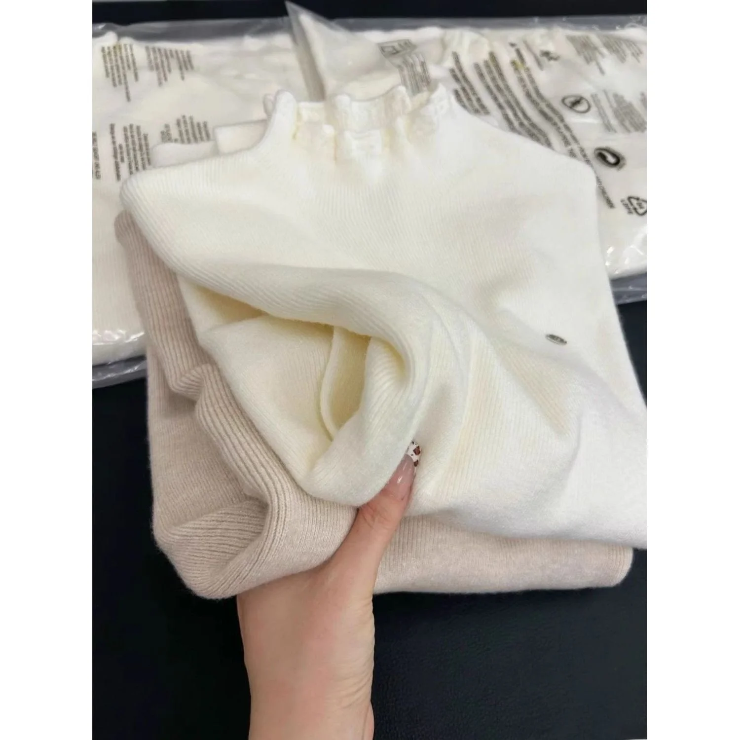 Base de malha macia e lisa de alta qualidade irt feminino longo sve tripulação ne cor pura roupa interna suéter de tartaruga