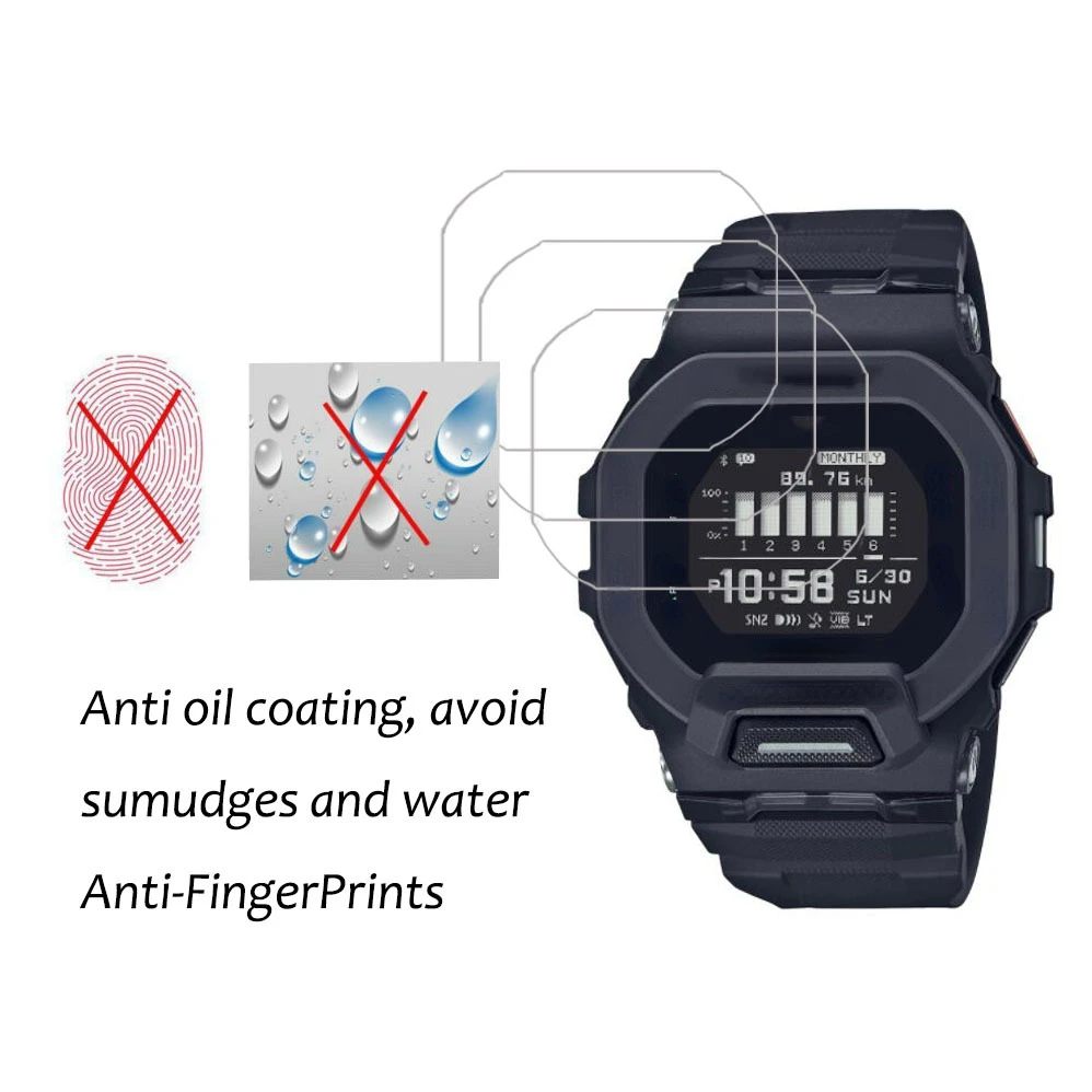 3Pcs Nano Explosion Proof PET Film Für Casio G-SHOCK GBD-200 GMW-B5000 GM-5600 GXW-56 GX56 GW-5035 GW-B5600 Protector Nicht Glas