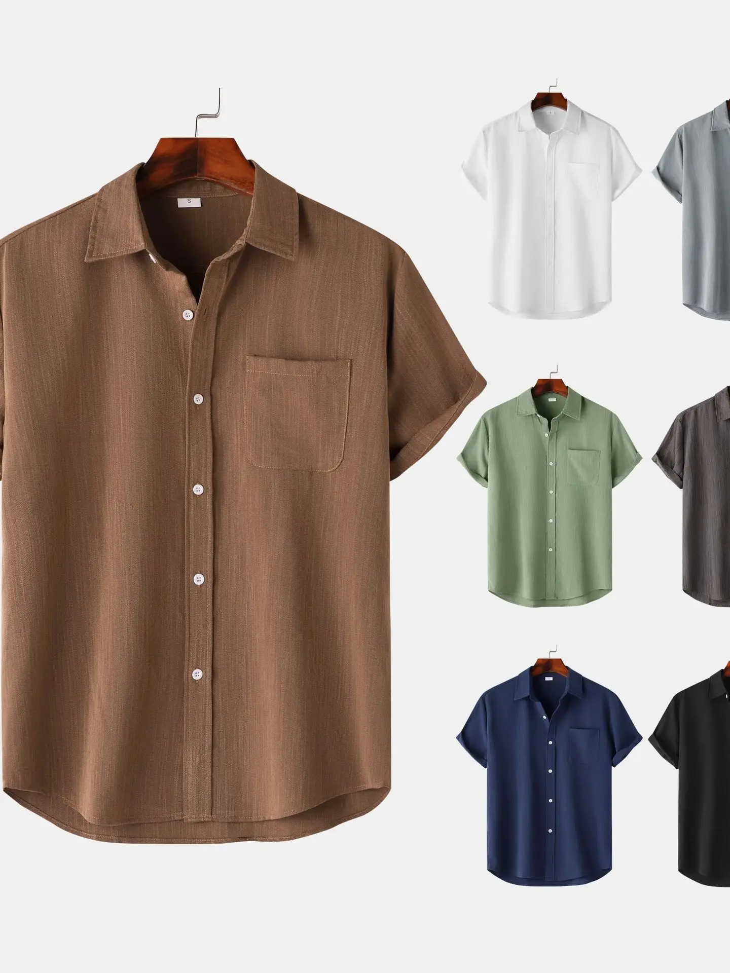 

Мужские однотонные пуговицы с воротником irt ort Sve Casual Faion Basic Color Мужские irt на пуговицах