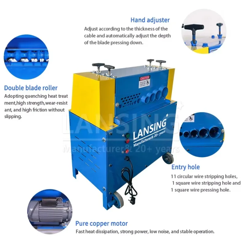 FC-70 Cable Stripping Tool Copper Wire Automatic Electrical Peeling Machine 1-68mm