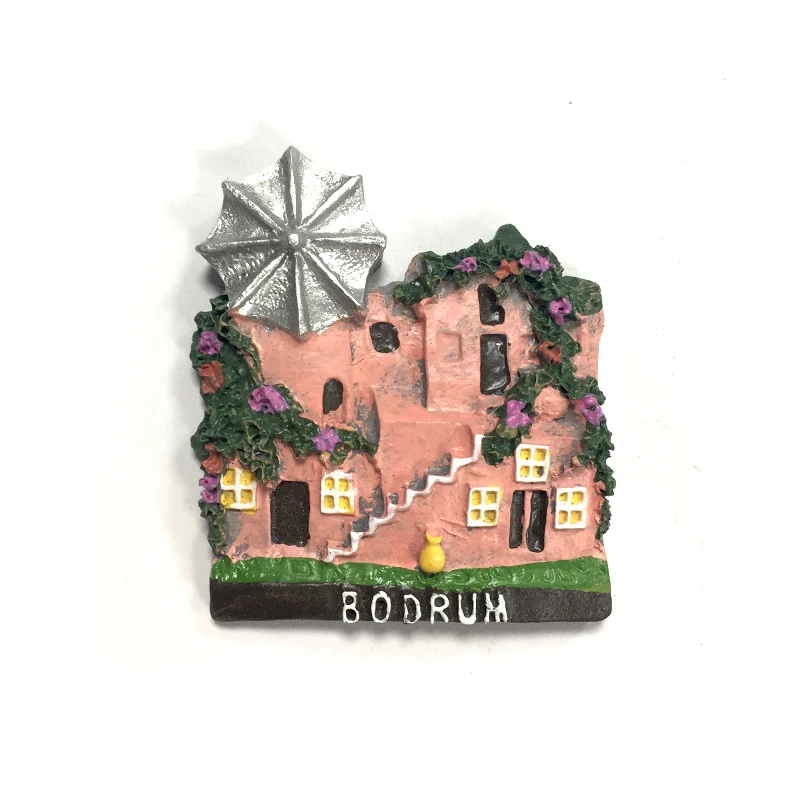 

3D Resin Refrigerator Magnet - Bodrum Turkey - Cultural Heritage - Handcrafted - Strong Magnet for Home Decor
