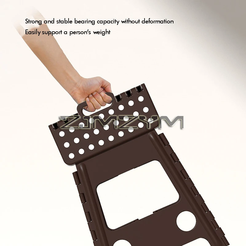 Foldable Step Stool Thicken Plastic Foldable Step Stool-Compact Plastic Portable Step Stool For Outdoor And Indoor image 4