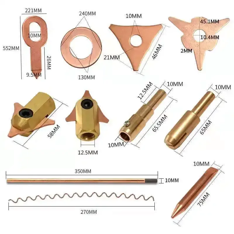 146pcs Kit estrattore per ammaccature strumenti per la riparazione della carrozzeria elettrodi per saldatura a punti saldatrice per Spotter