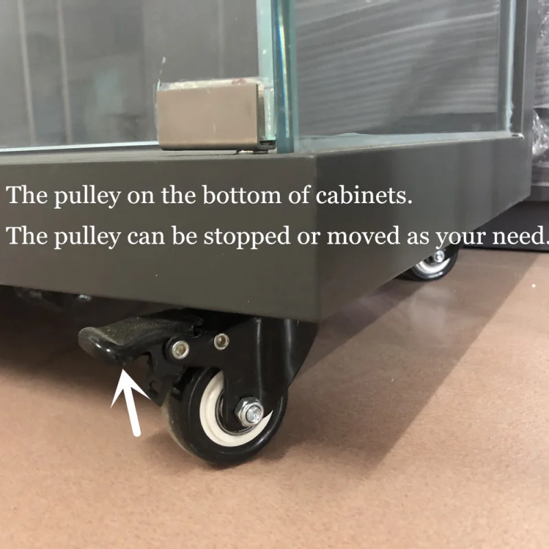 custom.Customizable Floor-Standing Glass and Plywood Lacquer Curio Cabinets Jewelry Vitrine Display Showcase Mobile Shop Display