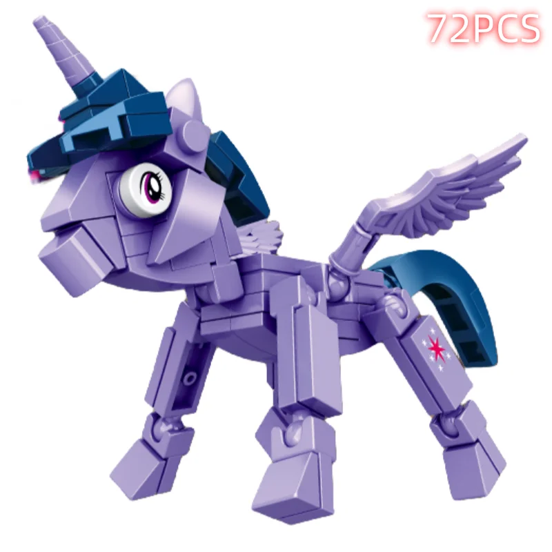 Pony War-Mini MODELO DE figura de acción Kawaii, bloques de construcción compatibles con Zoon, ciudades de Anime, Navidad, Halloween, juguetes de cumpleaños, regalos