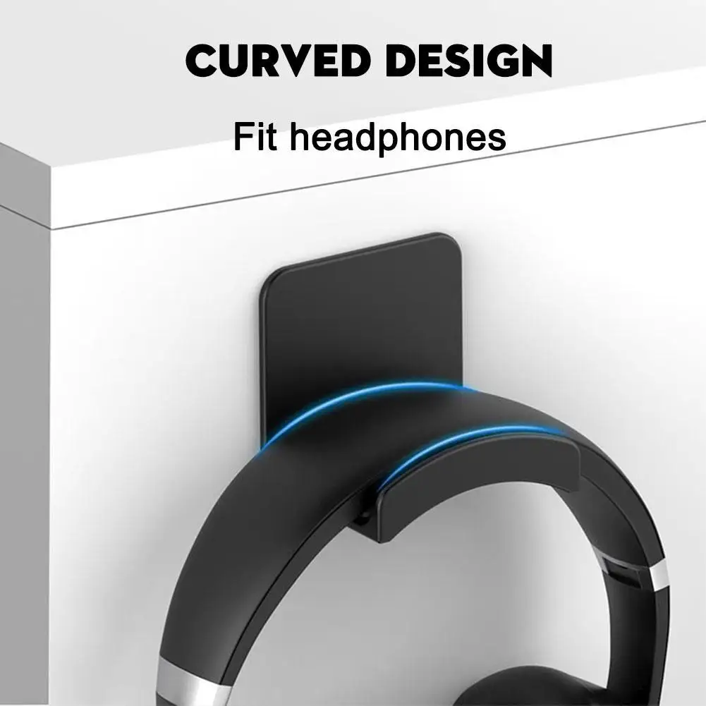 Headphone Bracket Storage Hook Universal Wall Mounted Headphone Stand Controller Holder  Under Desk Hook Headset Rack
