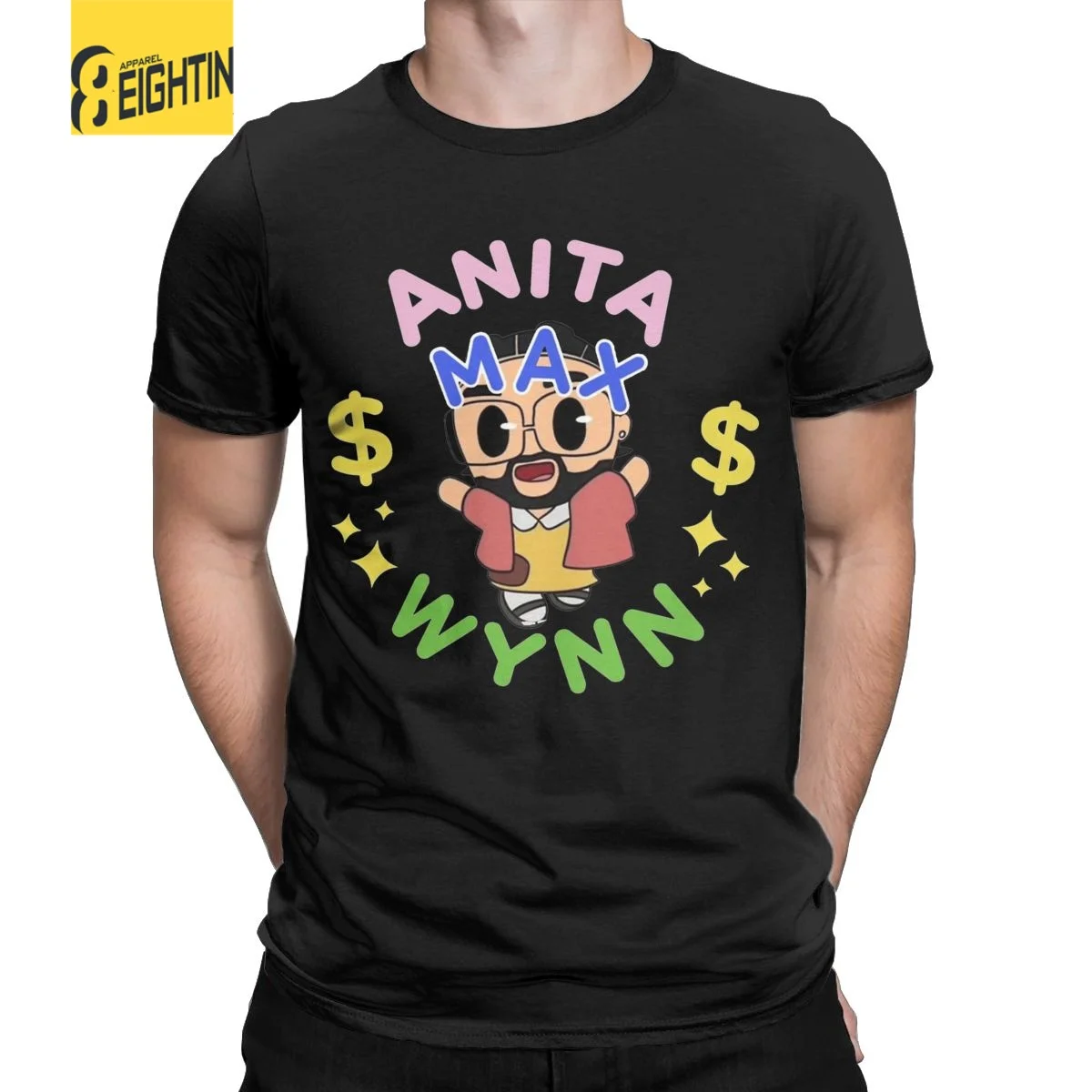 Anita Max Wynn T Shirts Men's Pure Cotton Humor T-Shirt Round Collar Cute Tee Shirt Short Sleeve Clothing Classic