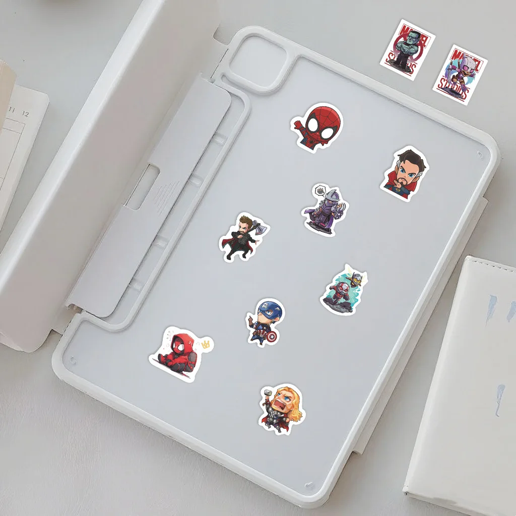 66 pçs versão q vingadores super-heróis adesivos filme de terror adesivo scrapbook diy portátil guitarra carro bicicleta skate graffiti brinquedo