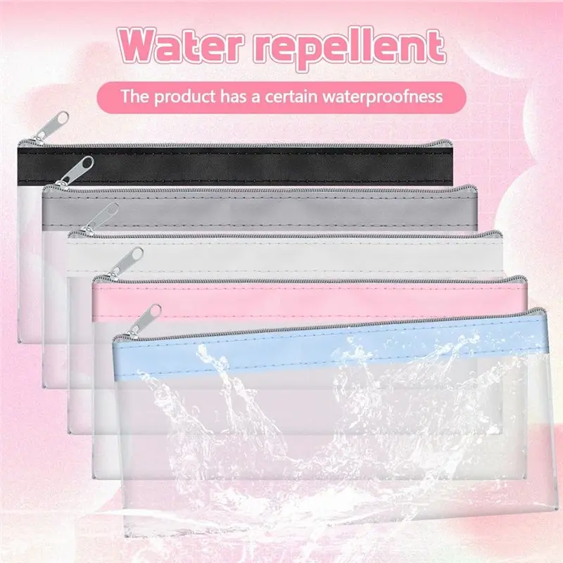 ABRT-20Pack Money Bags With Zipper For Cash Clear Cash Envelopes Small Money Pouches Bank Deposit Bags Coin Bag For Collector
