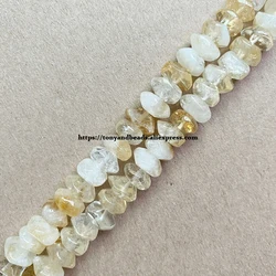 Semi-precious Stone Irregular Faceted Rondelle Citrine Crystal Quartz 7