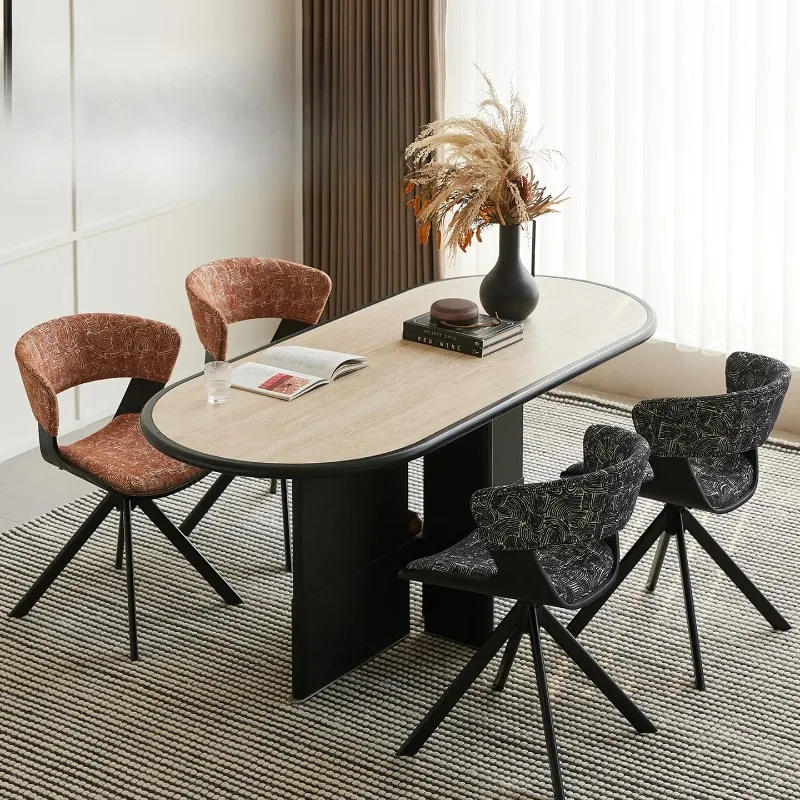 

Обеденный стул из массива дерева, вращающийся, легкий, роскошный, высококачественный, для небольшой квартиры, домашний стул со спинкой, современный стул для ресторана, стул для обеденного стола.