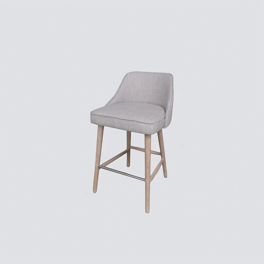 Modern Design Fabric Covered High Bar Stool European Nordic Style Bar Chair Club Furniture for Bar Table Tools