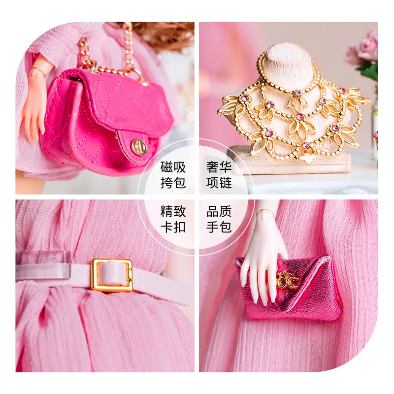 Vêtements pour poupée Barbie, robe sirène, chemisier, pantalon, tenue, veste en cuir, Costume pour Barbies, valise, accessoires, jouet pour filles, cadeau