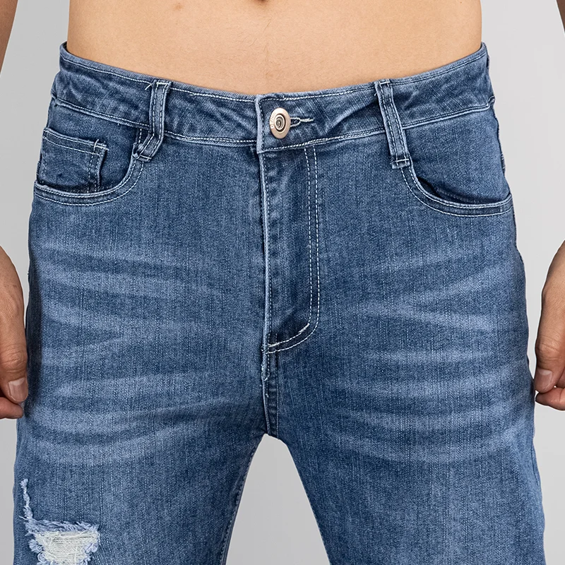 Cowboybroek Taps Toelopende Jeans Voor Mannen Broek Motor Gescheurde Jeans 2024 Trend Lente Zomer Koreaanse Mode Broek Zoom Pint