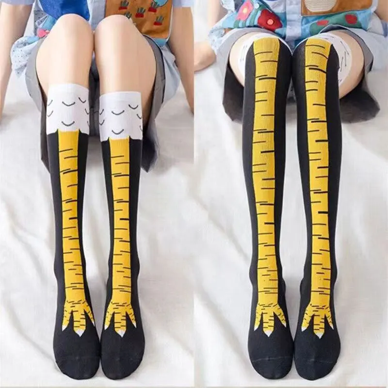 1 pair of 2025 new spring and autumn chicken leg socks funny internet famous chicken leg socks sports slim leg long tube socks