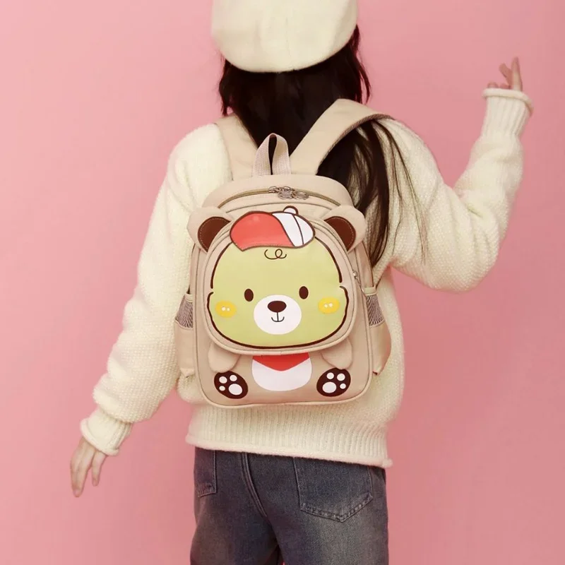 Children's Bag Kindergarten Girls Backpack Small Class Toddler Boys Cartoon Bear School Bags Kids Outdoor Cute Duck Snacks Bag