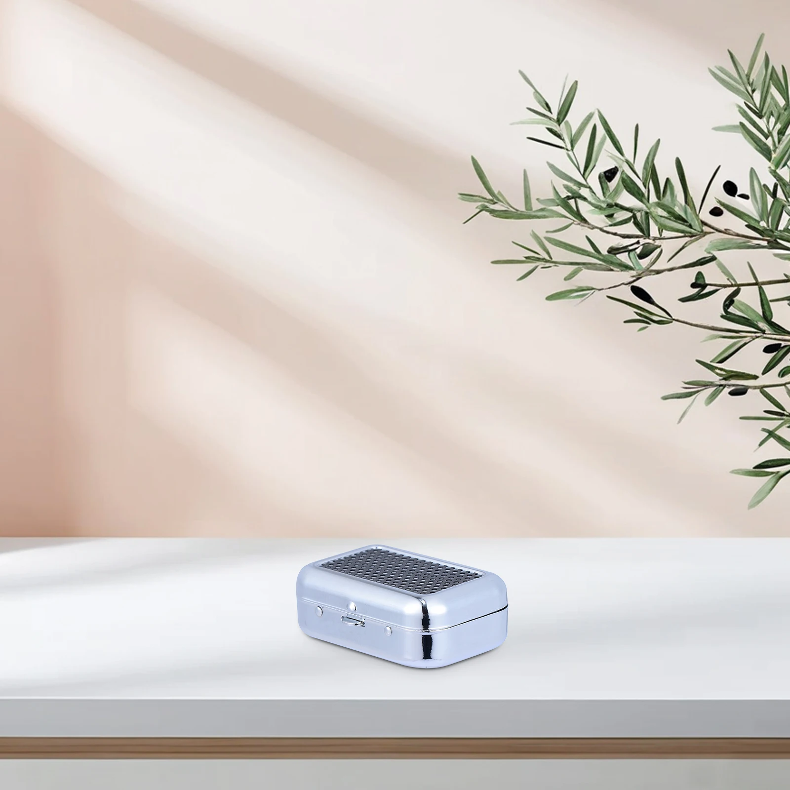 

Portable Stainless Ashtray Cigarette Rest Case Cigarette Ashtray Indoor Outdoor Home Office Metal Smoke Storage