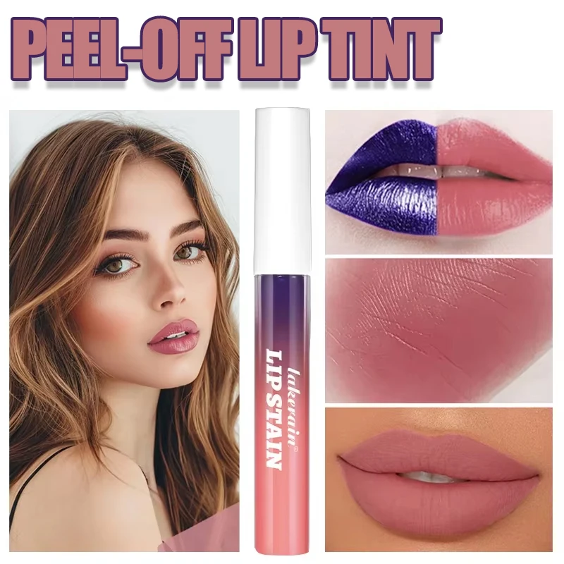 Matte Peel-off Lip Glaze Lip Stain Tattoo Dyed Lip Tint Wasserdicht Dauerhaft Tear-Off Lippenstift Make-up Kein Ausbleichen Lipgloss Kosmetik