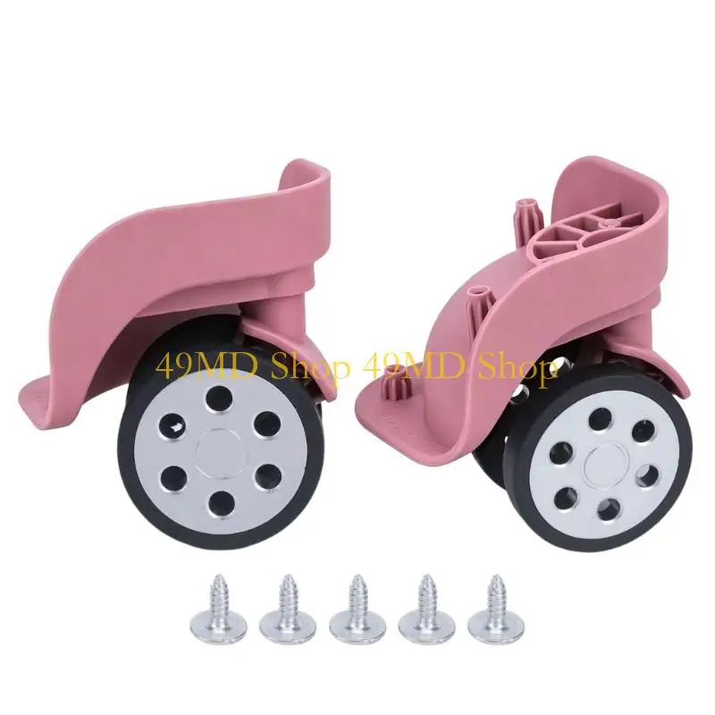 49MD Pack Of 2 A79 Large Size Suitcase Replacement Pair Spinner Wheel Assemblies with Corner Mount Base, Repair Parts for