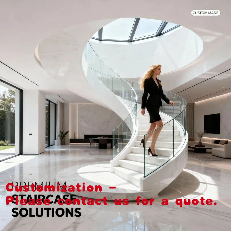 custom.Stairs Modern Style Solid Wood Treads Luxury Interior Flooring Hotels Indoor Steel Construction