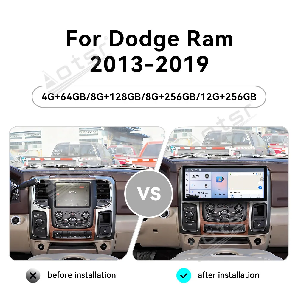 CarPlay 15.8’’ Android 15 For Dodge Ram   2013-2019 Car gadgets Car Radio Car GPS Navigation HD Screen Multimedia Player Head