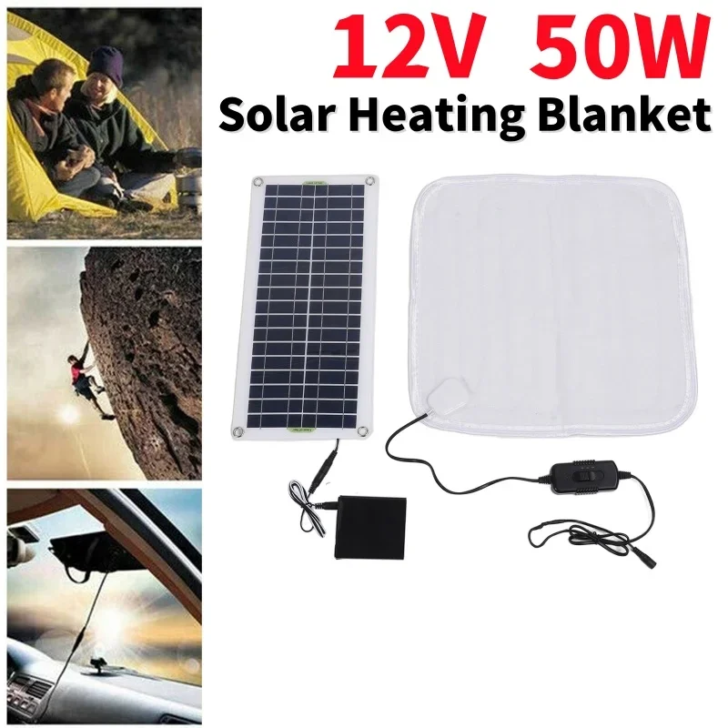 12V 50W Solar Heating Winter Warmer Blanket Mono-polycrystalline Silicon Solar Electric Pad Pet Heating Mat